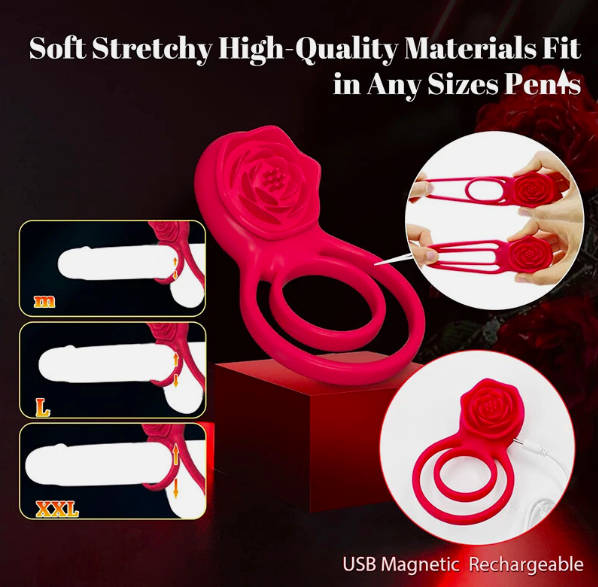 Vòng Đeo Cậu Nhỏ Hình Hoa Hồng – Kích Thích Âm Vật Tăng Cường Khoái Cảm